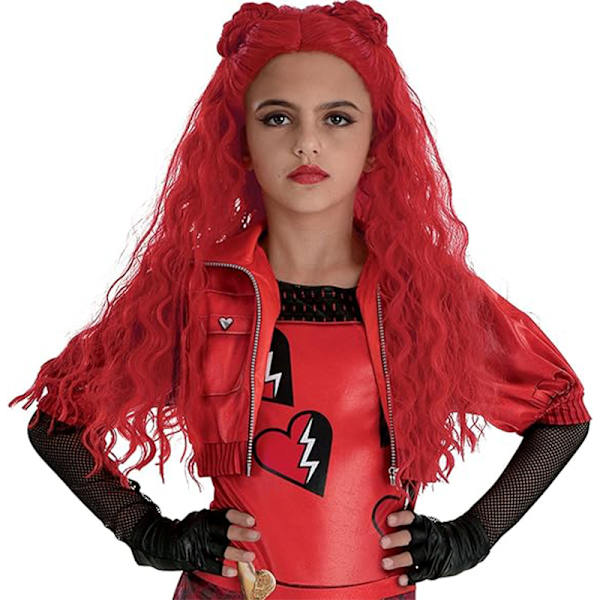 Rød Paryk Kostume Tilbehør til Piger, Descendants 4 The Rise of Red Kostume 100cm