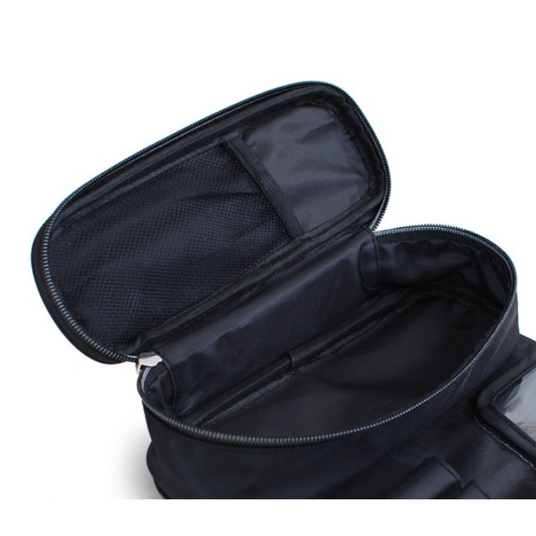 Vikbar väska för professionella resor för sminkborstar black