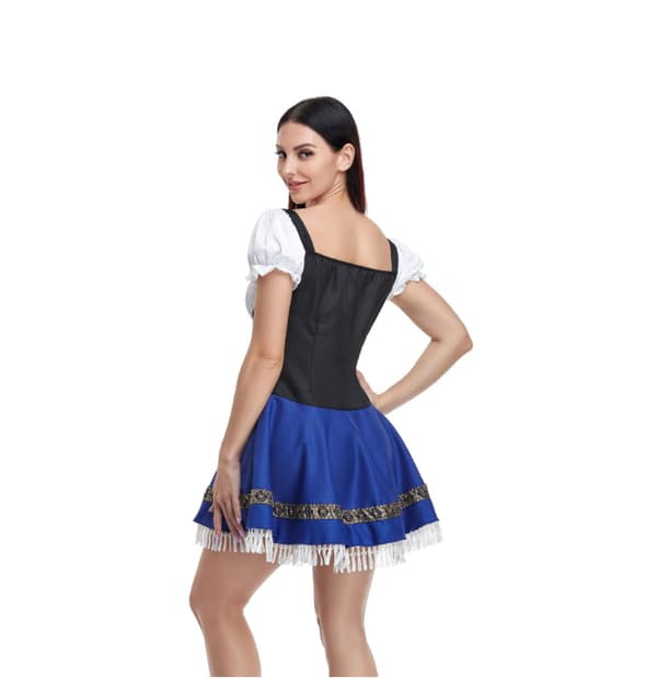Kvinnors Dirndl Klänningar Festklänning Öl Halloween XL