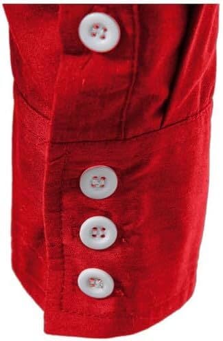 Mænds Western Cowboy Skjorte Mode Slank Pasform Design Red 2 S