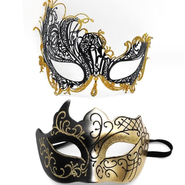 Mardi Gras maskeradmasker för par Style5