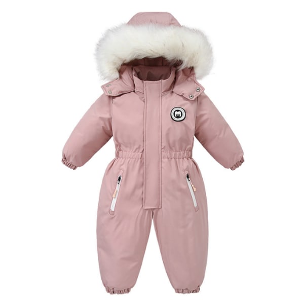 Baby med vinterhuva för toddler pink 90cm