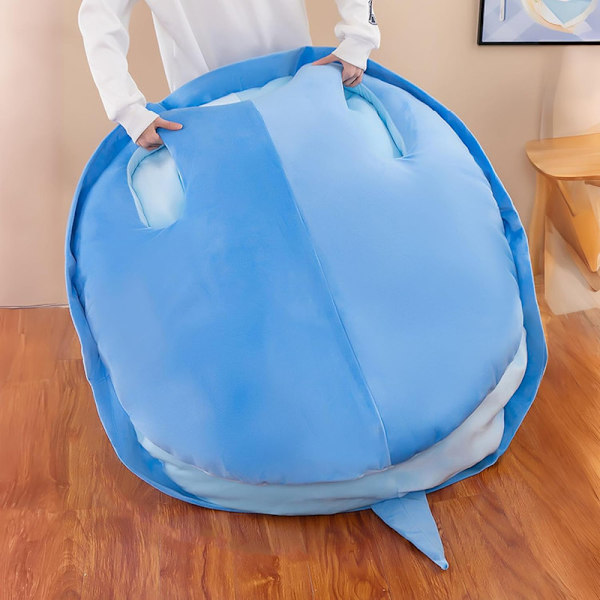 Käytettävä Kilpikonnan Kuori Tyyny Kilpikonnan Kuori Täytetty Eläin Kilpikonna Pehmoinen Tyyny Leikki Blue 60cm