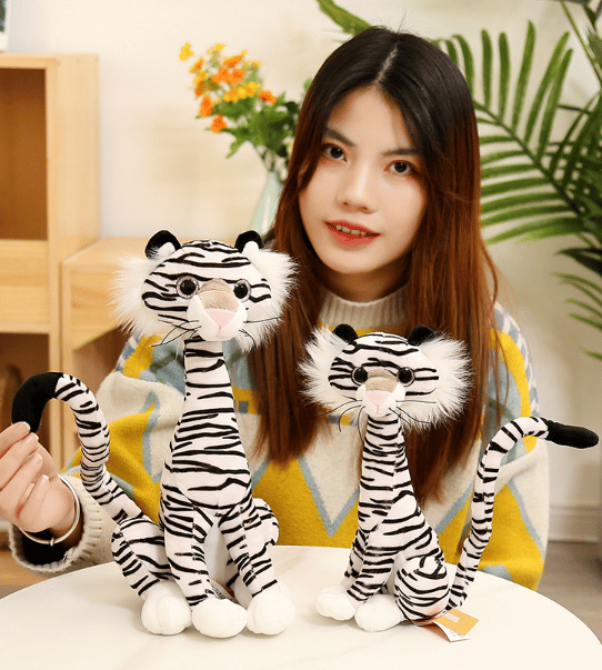 Simulaatioeläin Pehmolelu Täytetty Lapsille White Tigers 35cm