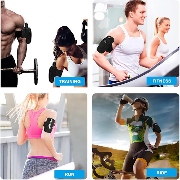 Sports Armbånd, Løbe- og Fitness Universal Smartphone Armtaske Blue
