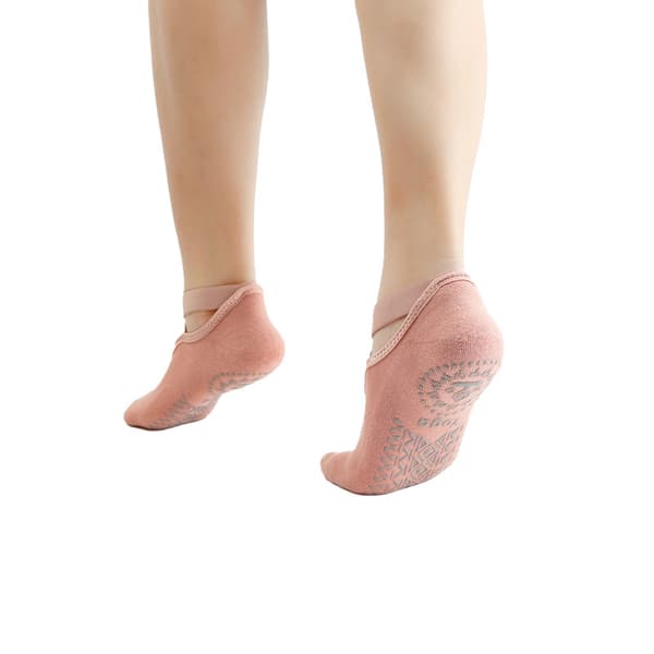 Yogasockor med grepp för kvinnor halkfria greppsockor Pilates-sockor 6 par B