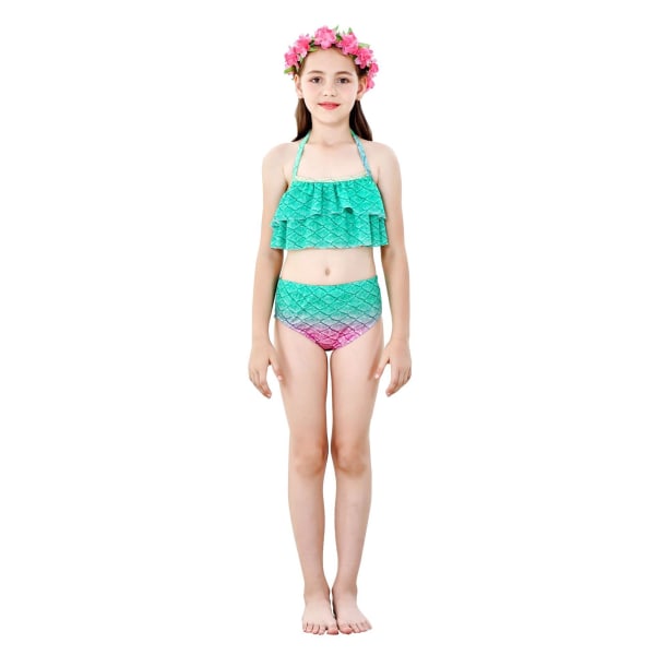 3-delat set flickor sjöjungfrusvans bikini badkläder set STYLE 6 120cm