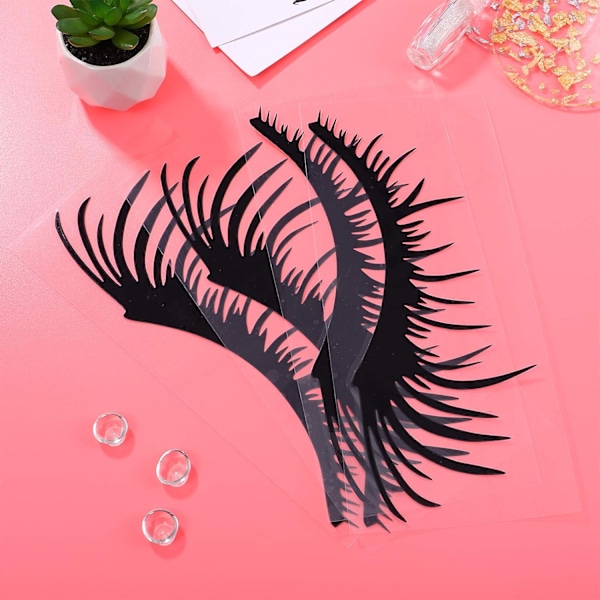 2 Par Eyelashes Bilstrålkastardekaler Red