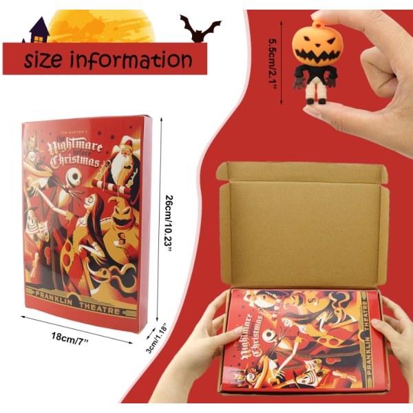 Halloween adventskalender med överraskningsleksaker, semesternedräkning till Halloween B-Old Model