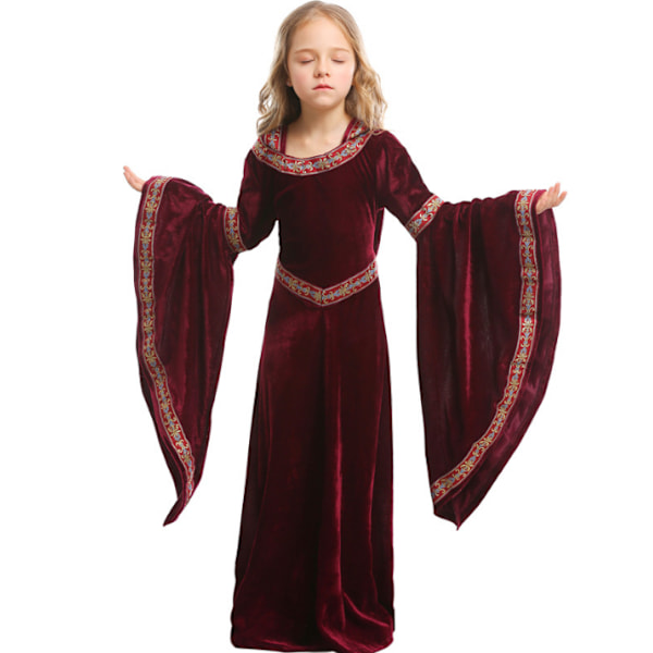 Girl Vampire Costume Outfit för Halloween Party L