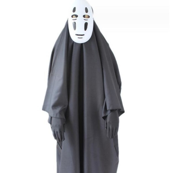 Halloween Faceless Man Cos-kostyme med maske XL