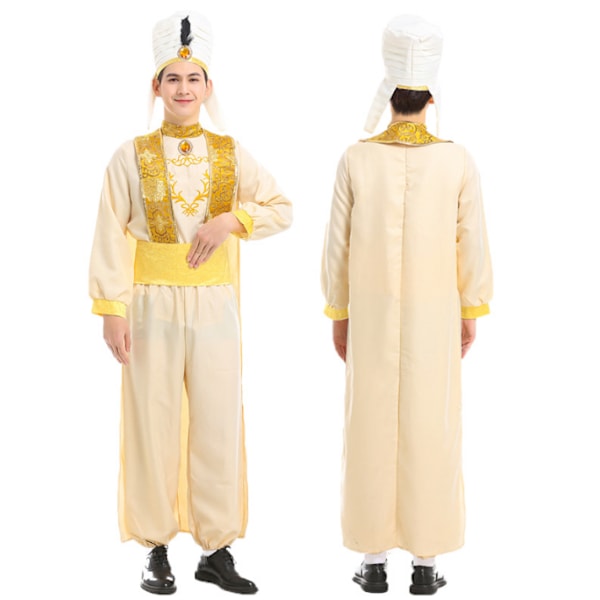 Aladdin Prince Vuxen kostym för Halloween yellow M