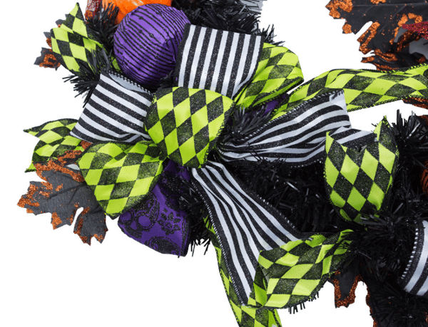 Black Maple Leaf Garland Halloween dekoration black