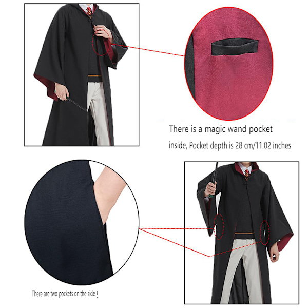 Harry Potter Kappe, Trylleverden Hogwarts Hustema Kappe Red M