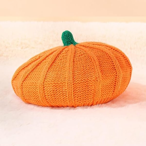 Familjematchande Pumpaberet Hatt Mamma och Jag Halloween Beanie Stickad Hatt Child