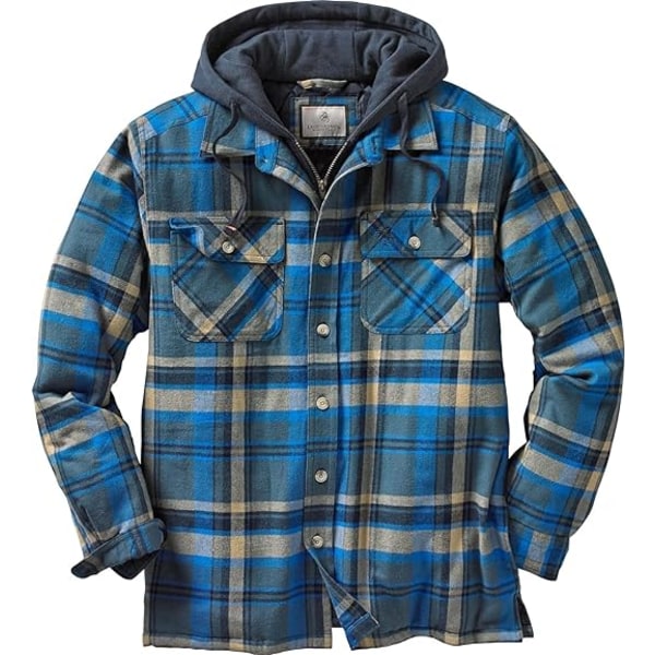 Mænds Maplewood Hooded Skjortejakke Blue 2XL