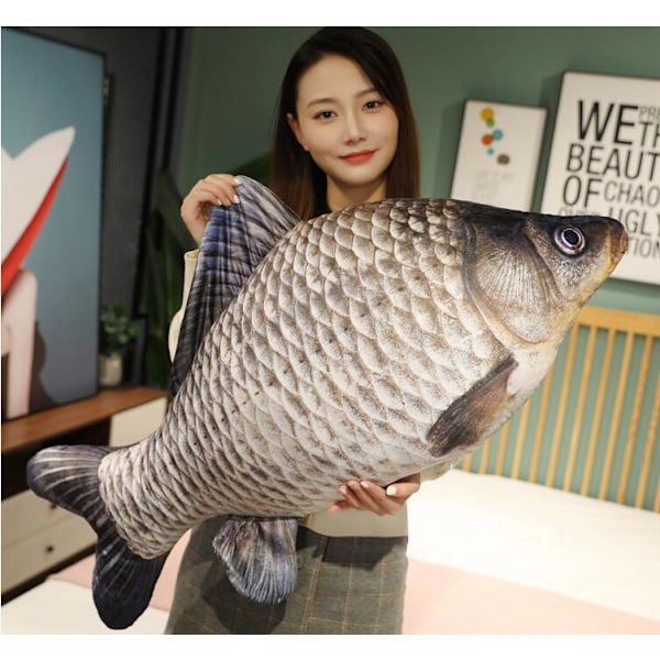 Jättelik Simulerad Fisk Plyschleksak, Mjuk Fisk Dekorationskudde Q1 100cm