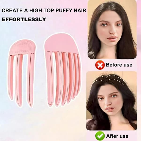 2 st hårvolymclips för fluffiga lugg, enkel hög kronvolymkam Blue