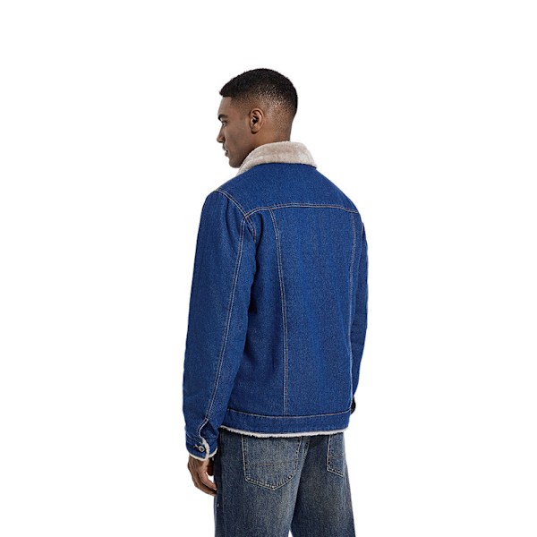 Herr Sherpafodrad Truckerjacka Dark Blue L