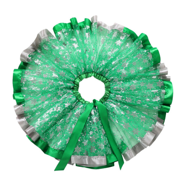 Jul Tutu Kjol Röd Layered Balett Julfest green L