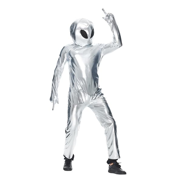 Unisex Metallic Bodysuit med Hætte Voksen M