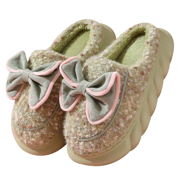 Mysiga Memory Foam Tofflor för kvinnor green 38-39