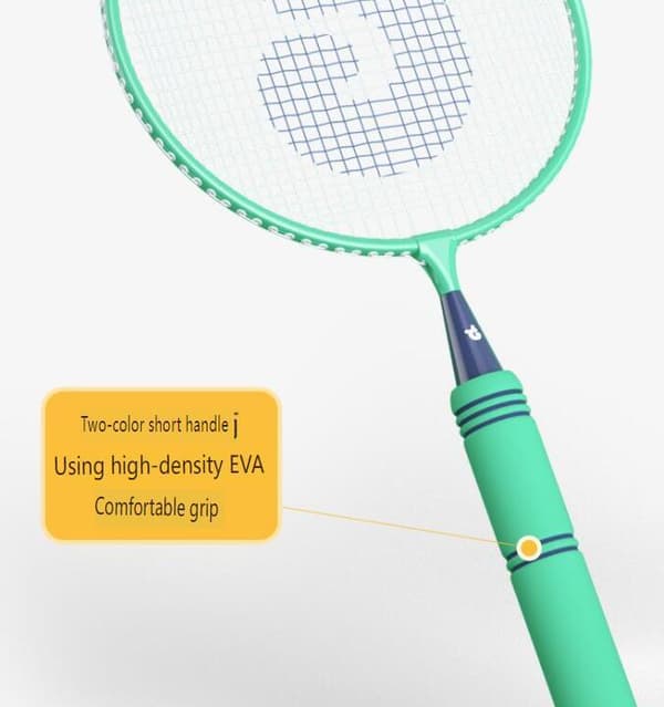 Badmintonracket för barn med badmintonbollar Yellow