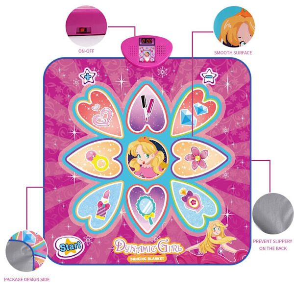 Dansmatta, Dance Mixer Rhythm Step Play Mat för barn