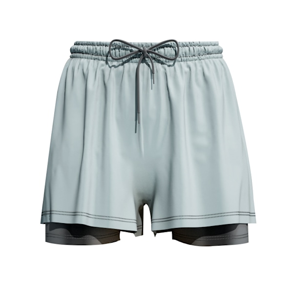 2 i 1 badbyxor för män Silver Grey M