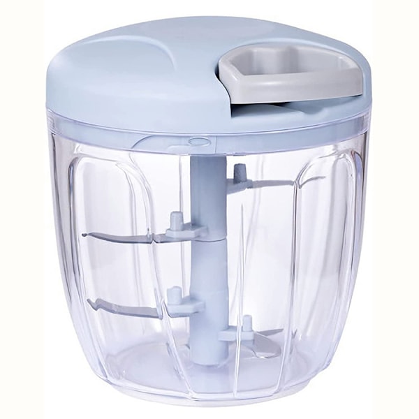 Manuell Matberedare Grönsakshackare, 2 Koppar Blue 1000ML