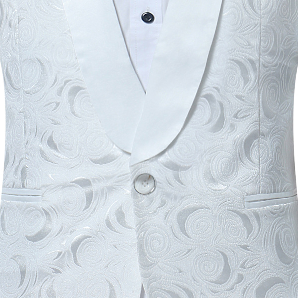 Herr 2-delad kostym Slim Fit Tuxedo för bröllopsfest L