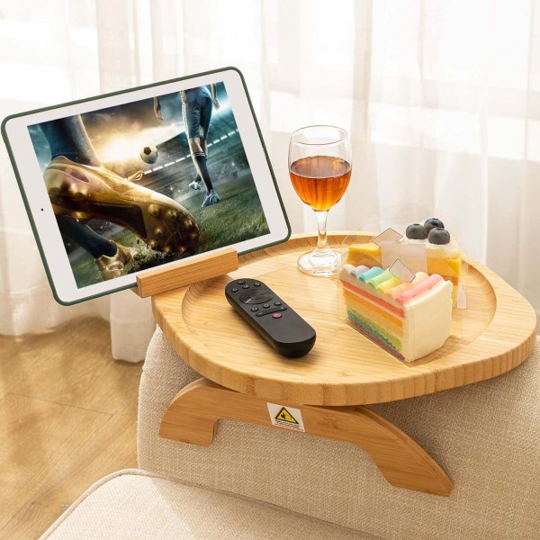 Sofa Arm Tray Bord Klemmet Til Bakke Round