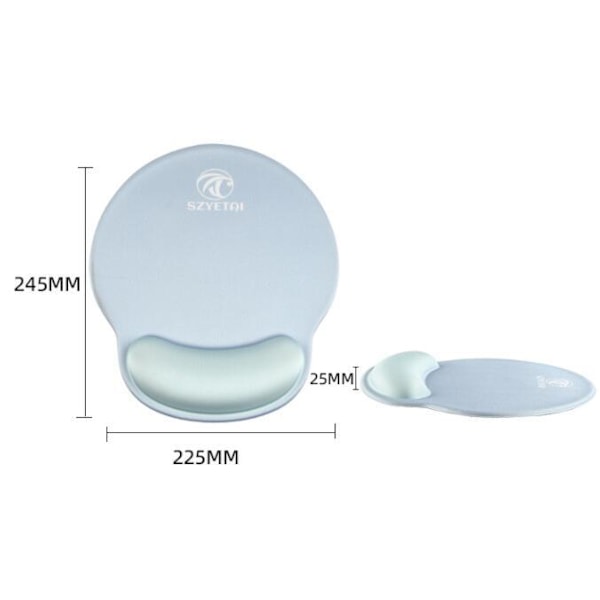 3D handleddsstöd för musmatta med handledsstöd Gray