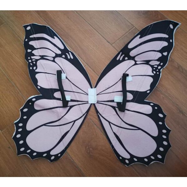 Halloween Fe-kostume med Rosa Sommerfuglevinger Adult