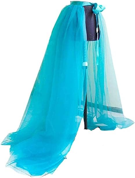 Kvinnors Tulle Tutu Långa Kjolar Bröllop Maxi Klänning Blue