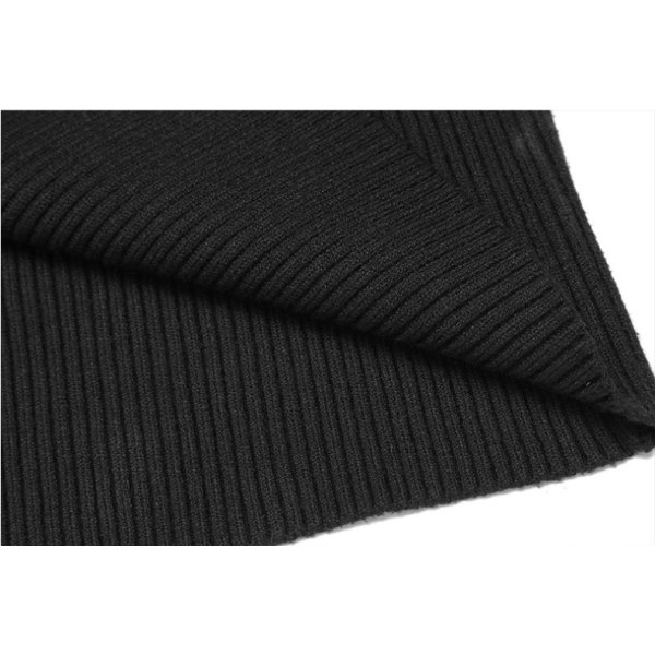 Halsduktröja för män, långärmad, pullover Black L