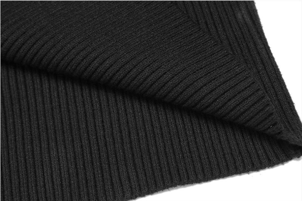 Halsduktröja för män, långärmad, pullover Black M