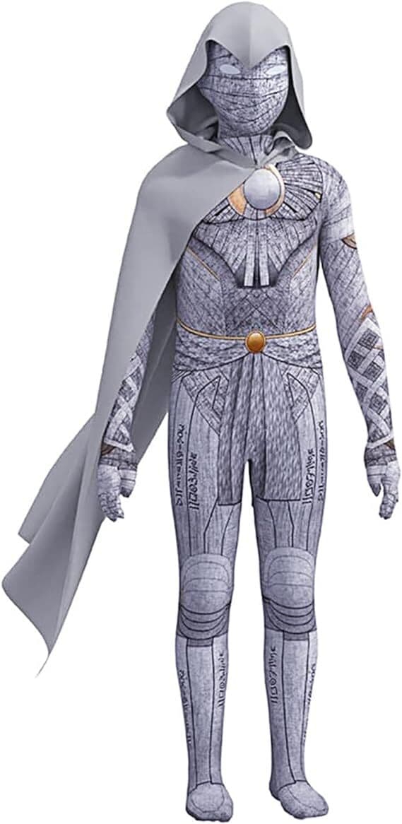 Ridderkostyme Jumpsuit Kappe Hodeplagg Sett for Barn Voksen A 100