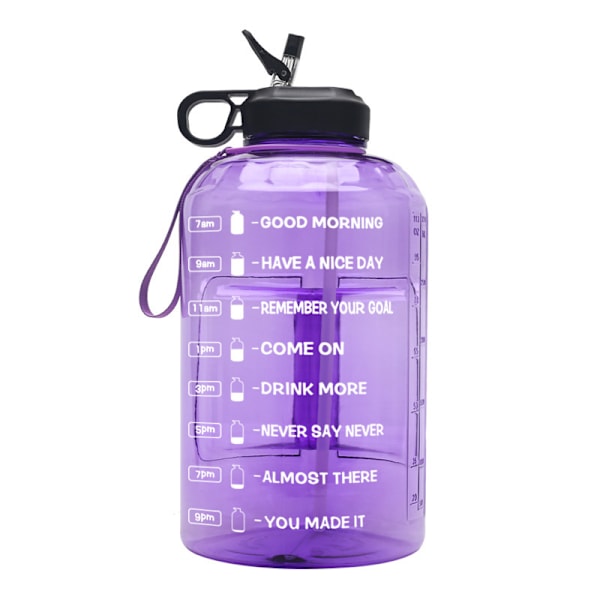 Vattenflaska Med Tider Att Dricka Vattenflaska Purple