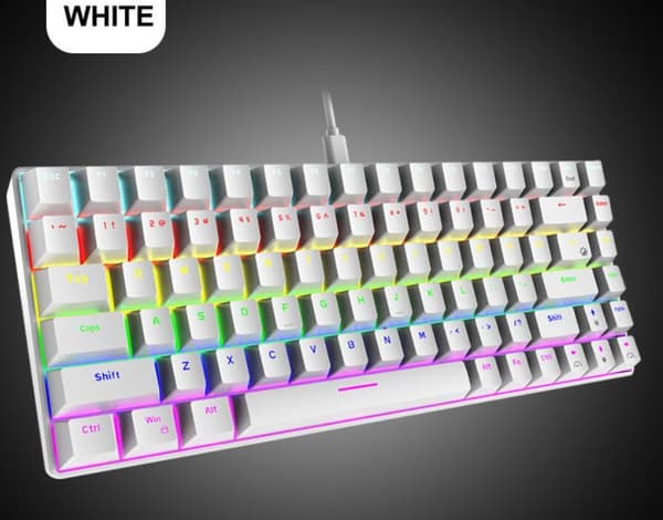 Mekaniskt tangentbord som lyser White