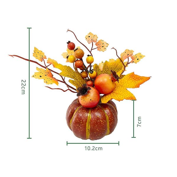 Kunstig gresskarpynt til Halloween, 9 tommer Style 6