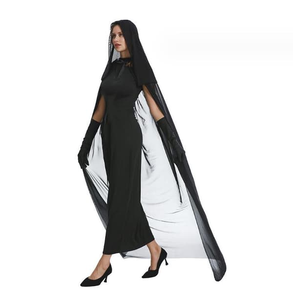 Vampyrheks Kostume til Kvinder med Mesh-Kappe M