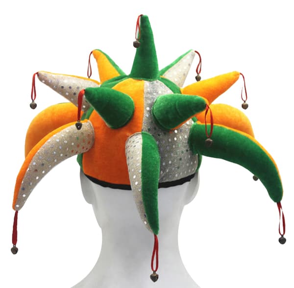Halloween Clown Mardi Gras Party kostym hatt