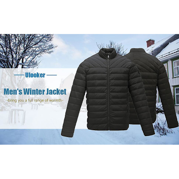 Lätt packbar pufferjacka för män 2XL