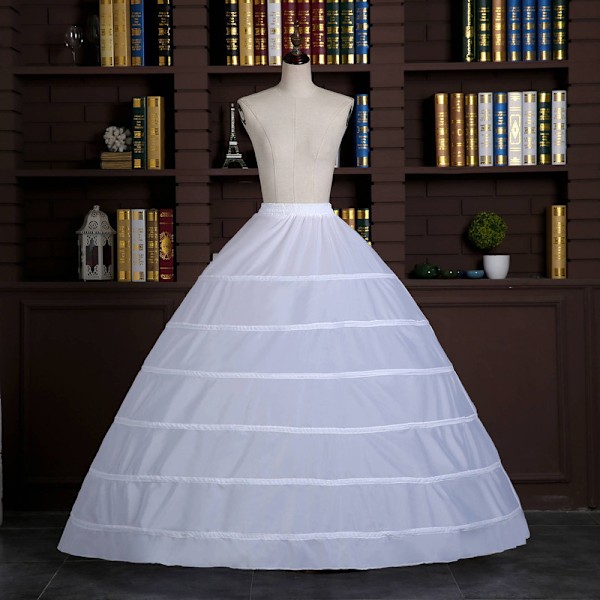 Petticoat for kvinner - Mermaid Petticoat, Fiskestjert Underskjørt, Gulvlang Trompet Crinoline C