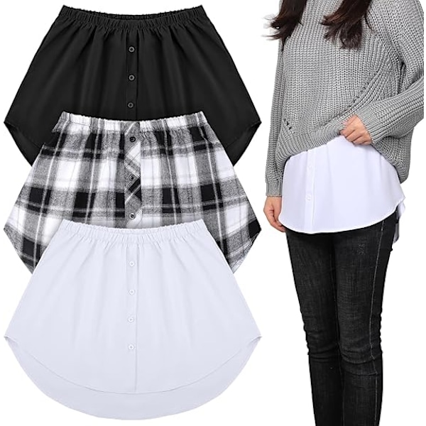 Naisten paita-pidennys 4 kpl säädettävää väärennettyä kerrospäällystettyä leggings-paitaa 3PCS 4XL