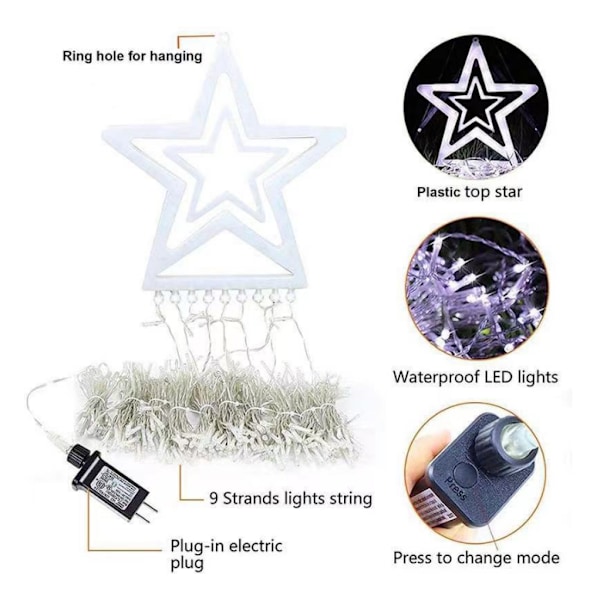 Utomhus julpynt Vattentät LED Star Lights white