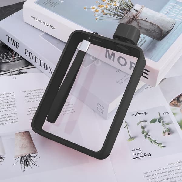 A5 Vattenflaska Kantin Flask Platt Bärbar Resmugg black