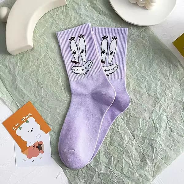 5 Paris Anime Patrick Star Sokker - Søde Tegneserie Sokker til Studerende
