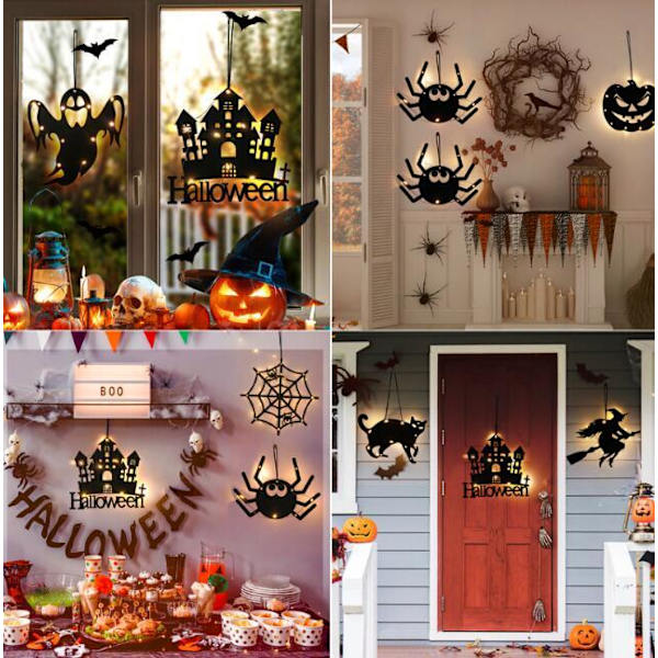 8 kpl Halloween LED-valaistuskoristevalot 8PCS